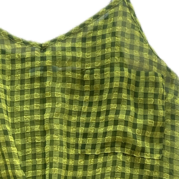 Sheer Gingham Check Urban Outfitters Shirt - Picture 2 of 4